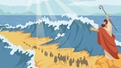 Mose teilt das Meer für den Auszug der Israeliten aus Ägypten | Bild: colourbox.com