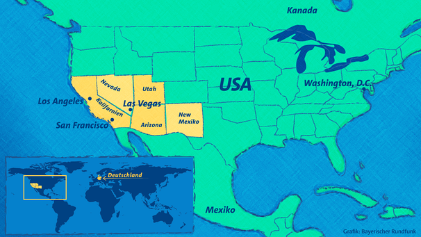 Karte USA | Bild: BR