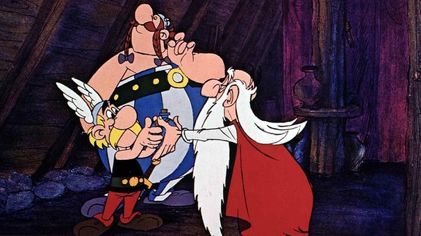 Druide Miraculix mit Asterix und Obelix | Bild: picture-alliance/dpa