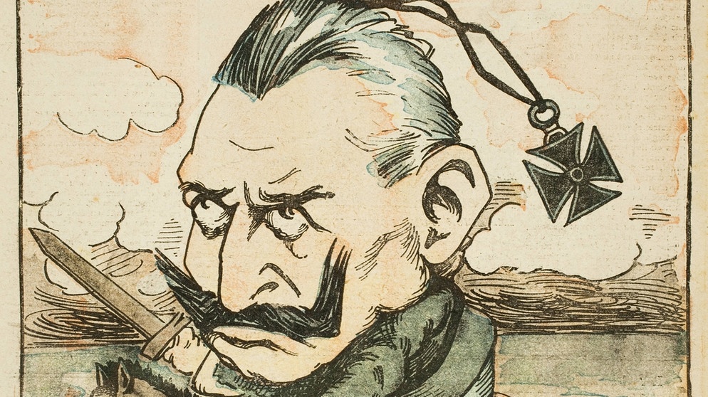 Karikatur von Wilhelm II | Bild: picture-alliance/dpa