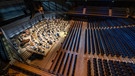Die leeren Ränge im Orchestersaal vor der Eröffnung der Isarphilharmonie. | Bild: dpa-Bildfunk/Peter Kneffel