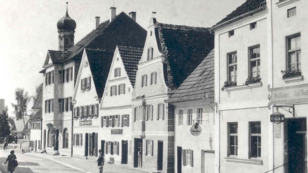 Die Donauwörther Straße in Buttenwiesen, ca. 1920/30 | Bild: Sammlung Franz Xaver Neuner, Buttenwiesen