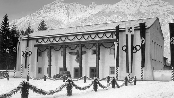 Der ehemalige Festsaal der Nationalsozialisten; heutiger Standort des Kongresshauses in Garmisch-Partenkirchen. | Bild: Foto Rudolphi, Marktarchiv Garmisch-Partenkirchen