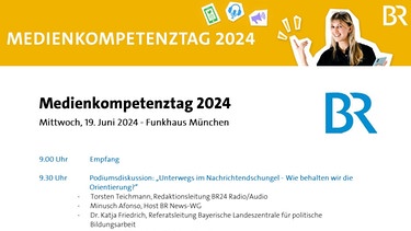 Medienkompetenztag 2024: das komplette Programm. | Bild: BR