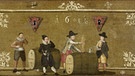 Zunfttruhe der Traunsteiner Bierbrauer, 1611: Darstellung einer Bierbeschau | Bild: Haus der Bayerischen Geschichte/ Philipp Mansmann 
