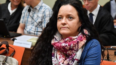 Hauptangeklagte im NSU-Prozess, Beate Zschäpe, am 5. Juli 2017 vor dem Oberlandesgericht in München | Bild: picture-alliance/dpa