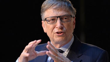 Microsoft founder Bill Gates speaks during a book presentation at the 53rd Munich Security Conference at Hotel Bayerischer Hof in Munich | Bild: picture-alliance/dpa/AA/ABACA