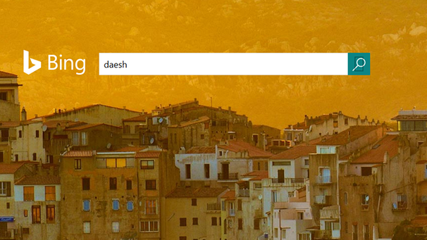 Eingabe des Wortes "Daesh" in Microsofts Suchmaschine Bing | Bild: Screenshot Bing