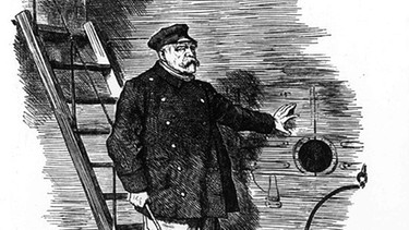 Punch-Karikatur "Dropping the Pilot" zum Abschied Bismarcks 1890 | Bild: Public Domain