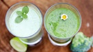 Zwei Gläser mit grünem Smoothie. | Bild: picture alliance / dpa Themendienst