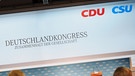 1. Deutschlandkongress von CDU und CSU in Würzburg | Bild: picture-alliance/dpa/Nicolas Armer