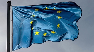 Eine Europaflagge flattert im Wind | Bild: picture-alliance/dpa