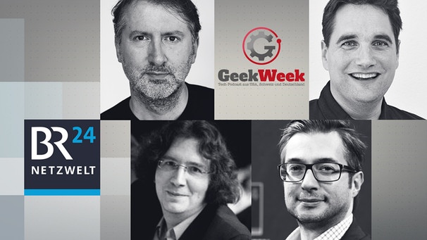 Tech-Podcast Geekweek mit Marcus Schuler, Frederic Lardinois, Jean-Claude Frick und Mustafa Isik | Bild: BR