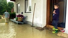 Hochwasser in Daxerau bei Traunstein 2002 | Bild: picture-alliance/dpa