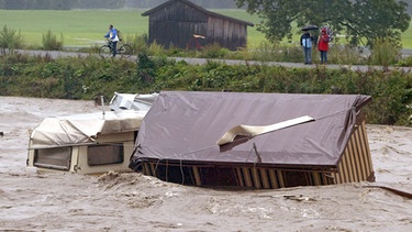 Hochwasser im Allgäu im August 2005 | Bild: picture-alliance/dpa