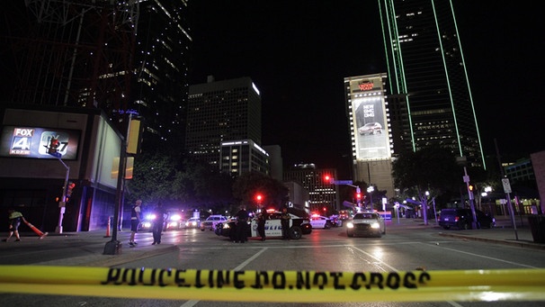 Im Stadtzentrum von Dallas nach den tödlichen Schüssen | Bild: pa/dpa