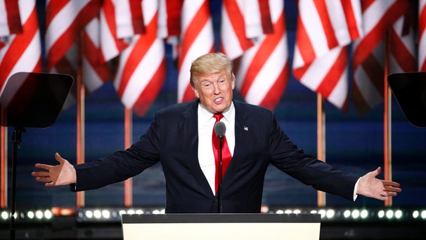 Donald Trump nahm in Cleveland die Nominierung seiner Partei an | Bild: dpa-Bildfunk