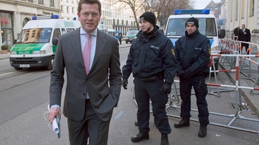 Ex-Verteidigungsminister Karl-Theodor zu Guttenberg (CSU) | Bild: picture-alliance/dpa/Peter Kneffel