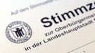 Stimmzettel zur Stichwahl in Bayern | Bild: picture-alliance/dpa