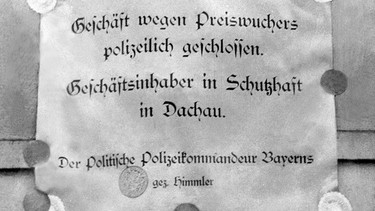 Öffentliche Bekanntmachung über Verhängung von "Schutzhaft" im KZ Dachau, 1933 | Bild: SZ Photo / Scherl