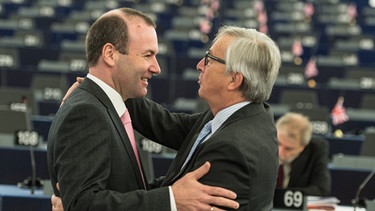 Manfred Weber und Jean-Claude Juncker | Bild: picture-alliance/dpa