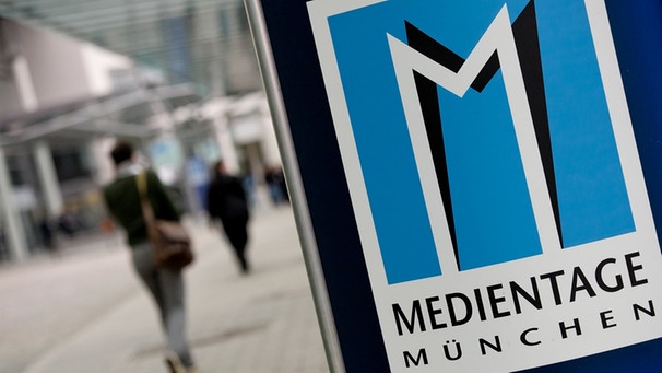 Logo der Medientage München in der Messe in München-Riem | Bild: picture-alliance/dpa