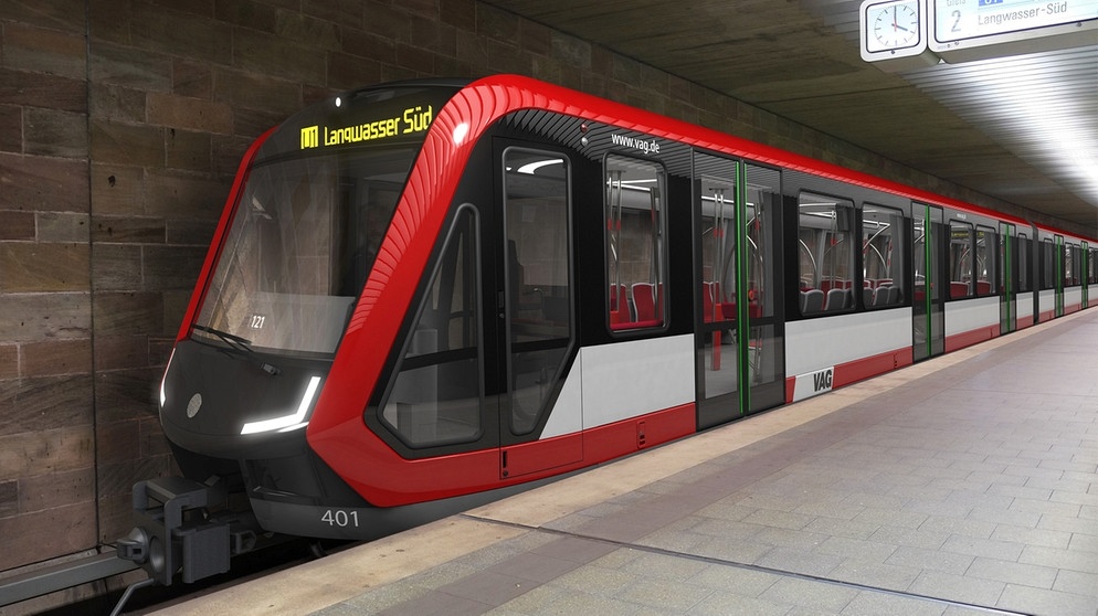 Die neuen U-Bahn-Züge von Nürnberg | Bild: VAG/ergon3Design