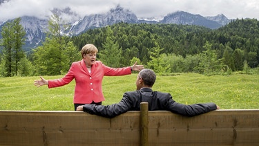 Barack Obama und Angela Merkel | Bild: picture-alliance/dpa