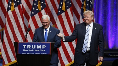 Donald Trump stellt Mike Pence als seinen Wunschkandidaten vor | Bild: pa/dpa
