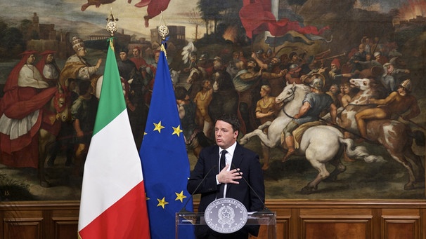 Matteo Renzi verkündet seinen Rücktritt in Italien | Bild: picture-alliance/dpa
