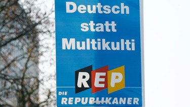Wahlplakat der Republikaner (2011) | Bild: picture-alliance/dpa
