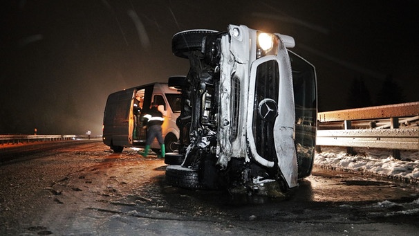 Gefahrgut-Transporter-Unfall in der Nacht auf 12.11.2016 auf der A7 bei Kempten | Bild: Benjamin Liss