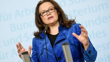 Arbeitsministerin Nahles will Sozialleistungen für EU-Bürger beschränken. | Bild: picture-alliance/dpa
