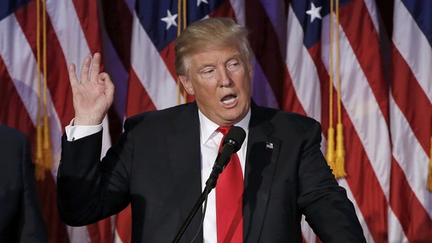 Trump redet nach Wahlsieg | Bild: Reuters (RNSP)/Mike Segar