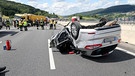 Geplatzter Reifen sorgt für LKW-Unfall in Waldaschaff | Bild: Ralf Hettler
