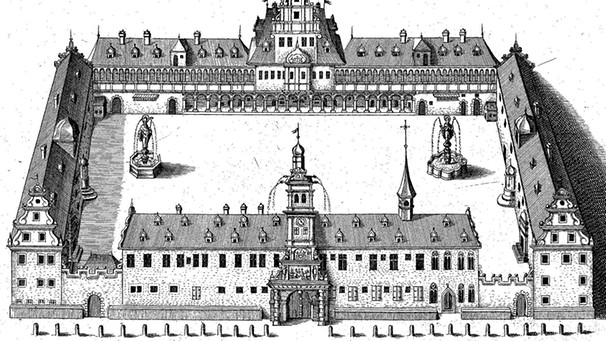 Zeichnung des Würzburger Juliusspitals | Bild: Andreas Mettenleiter