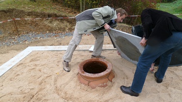 vergrabene Amphore an der LWG Veitshöchheim | Bild: BR-Mainfranken/Barbara Markus