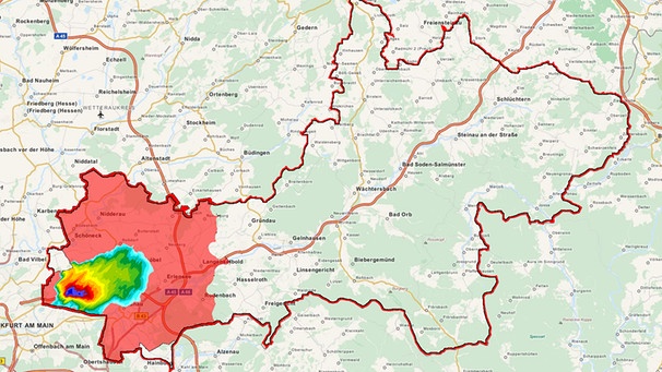 Karte Unwetter Gemeinden | Bild: DWD