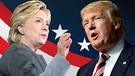 Hillary Clinton und Donald Traump | Bild: picture-alliance/dpa, colourbox.com, Montage BR