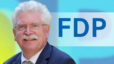 Montage: Martin Zeil vor FDP-Logo | Bild: picture-alliance/dpa, FDP, Montage: BR