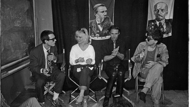 Glenn O'Brien, Deborah Harry, Tommy Gear und Chris Stein, 1980. | Bild: BR/Edo Bertoglio