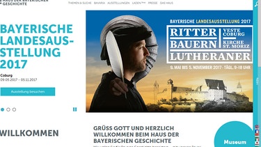 Screenshot der Website Haus der Bayerischen Geschichte | Bild: BR / Screenshot