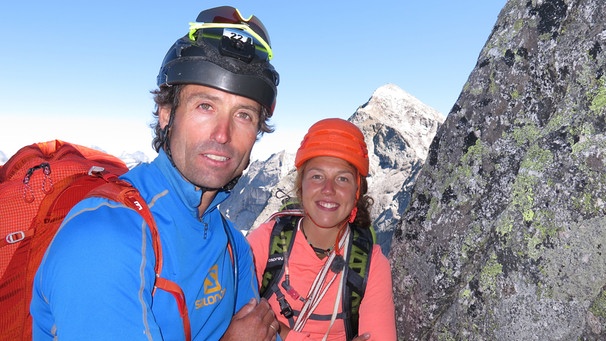 Peter Schlickenrieder und Laura Dahlmeier auf Klettertour in den Schweizer Alpen | Bild: BR/Peter Schlickenrieder