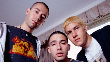 Die Beastie Boys: Adam "MCA" Yauch, Adam "Ad-Rock" Horovitz und Michael "Mike D" Diamond (1995 in London) | Bild: picture-alliance/ dpa