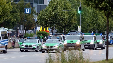 Polizei im Einsatz in München | Bild: picture-alliance/dpa