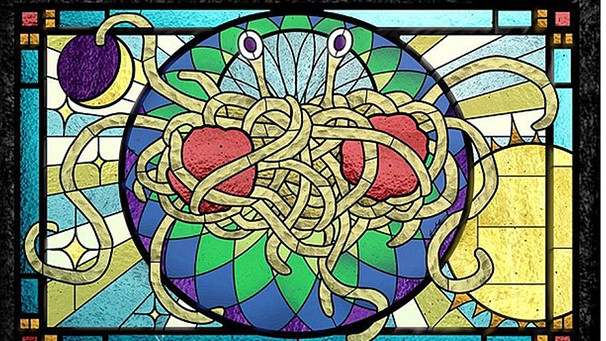 Kirchenfenster Fliegendes Spaghettimonster | Bild: Facebook/ Church of the Flying Spaghetti Monster - New Zealand