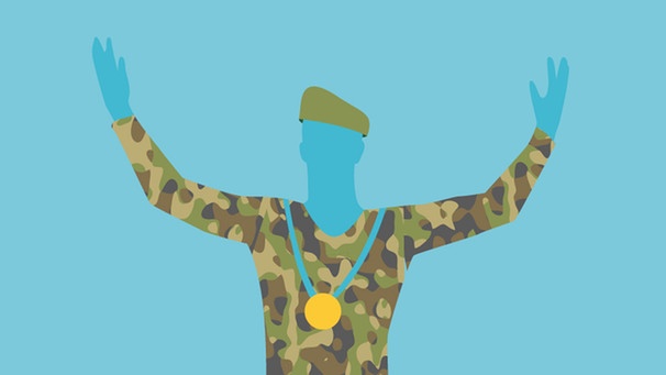 Soldat mit Goldmedaille | Bild: BR