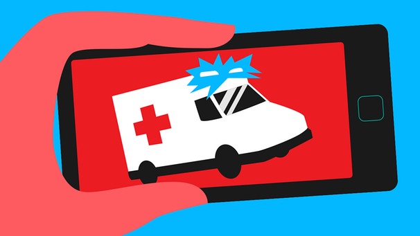 Handy mit Livevideo von Krankenwagen | Bild: BR