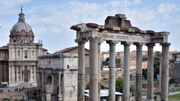 Blick auf das Forum Romanum in Rom | Bild: picture-alliance/dpa