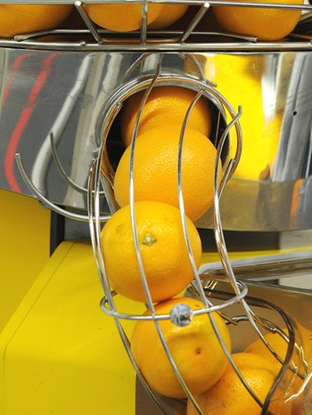 Ein großer Orangen-Juice-Maker | Bild: picture-alliance/dpa